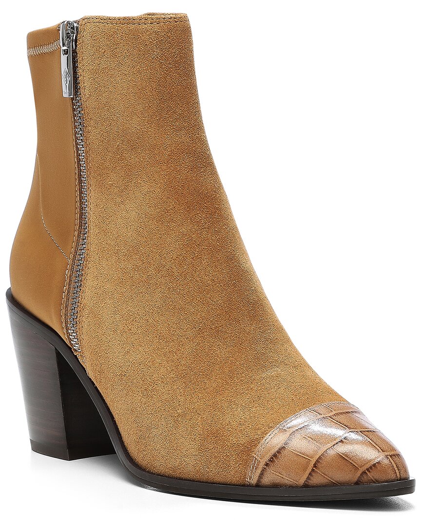 Shop Donald Pliner Waldon Leather Bootie In Brown