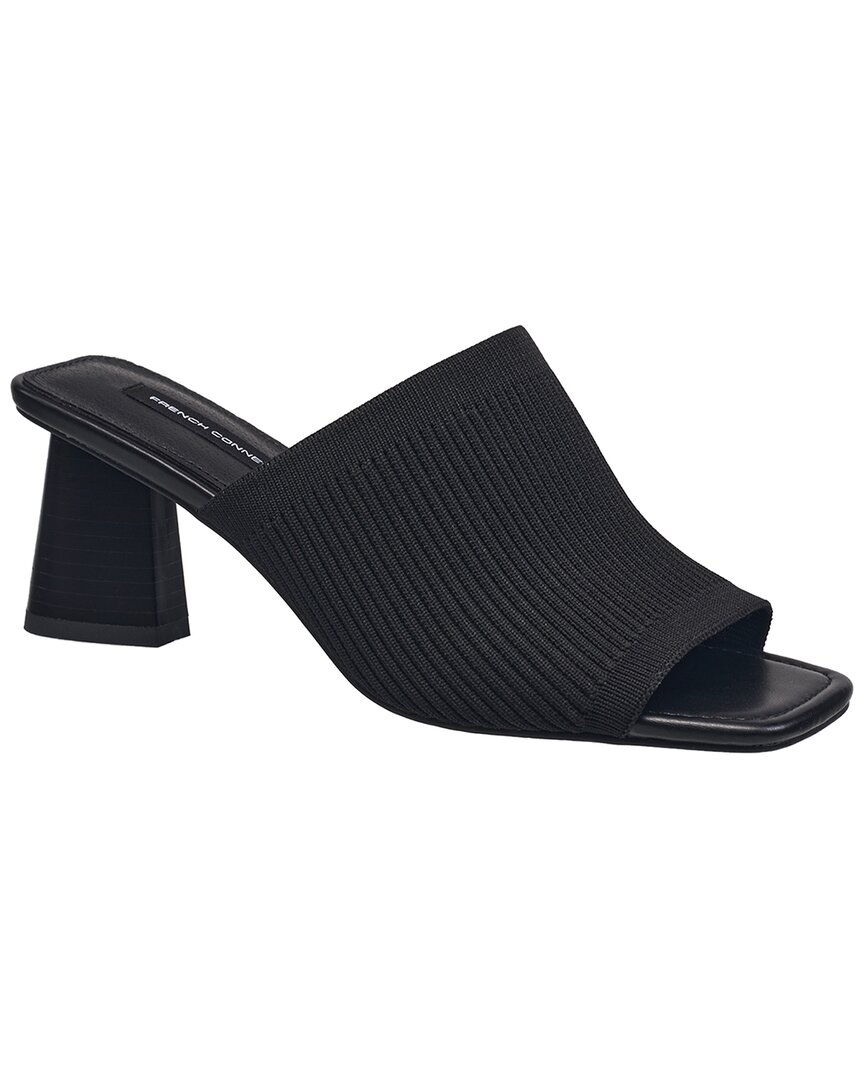 French Connection Women's Knit Styles Slip On Block Heel Sandal