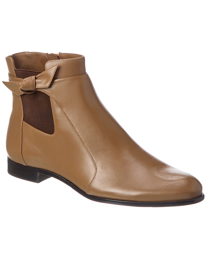 Alexandre Birman Clarita Leather Chelsea Bootie In Brown