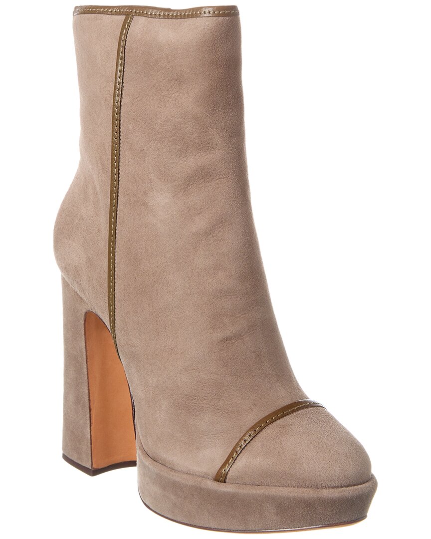 Alexandre Birman Samsa 120 Suede Boot In Brown