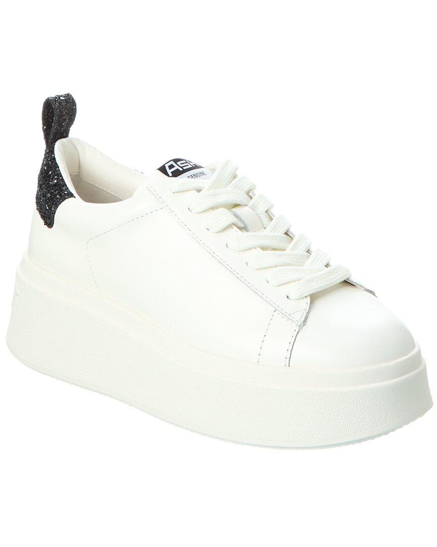 Ash Low Top Leather Platform Sneakers In White