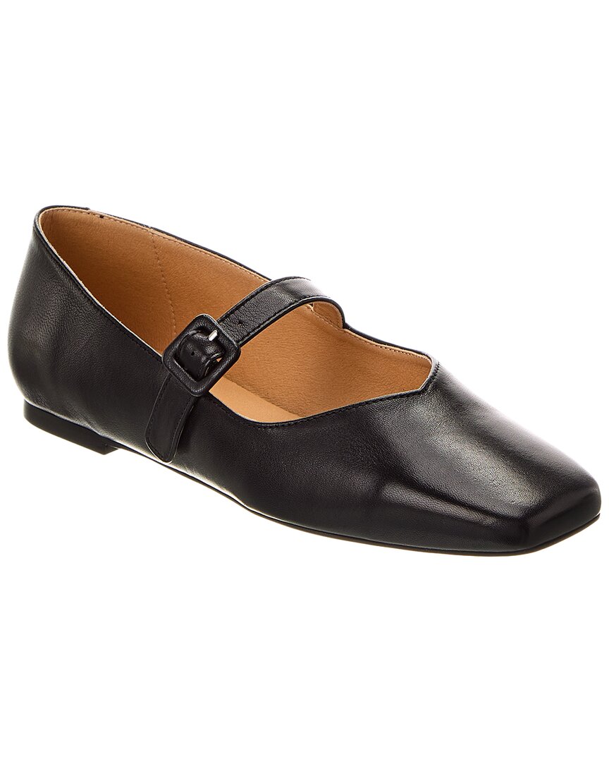 M By Bruno Magli Elissa Leather Flat In Black