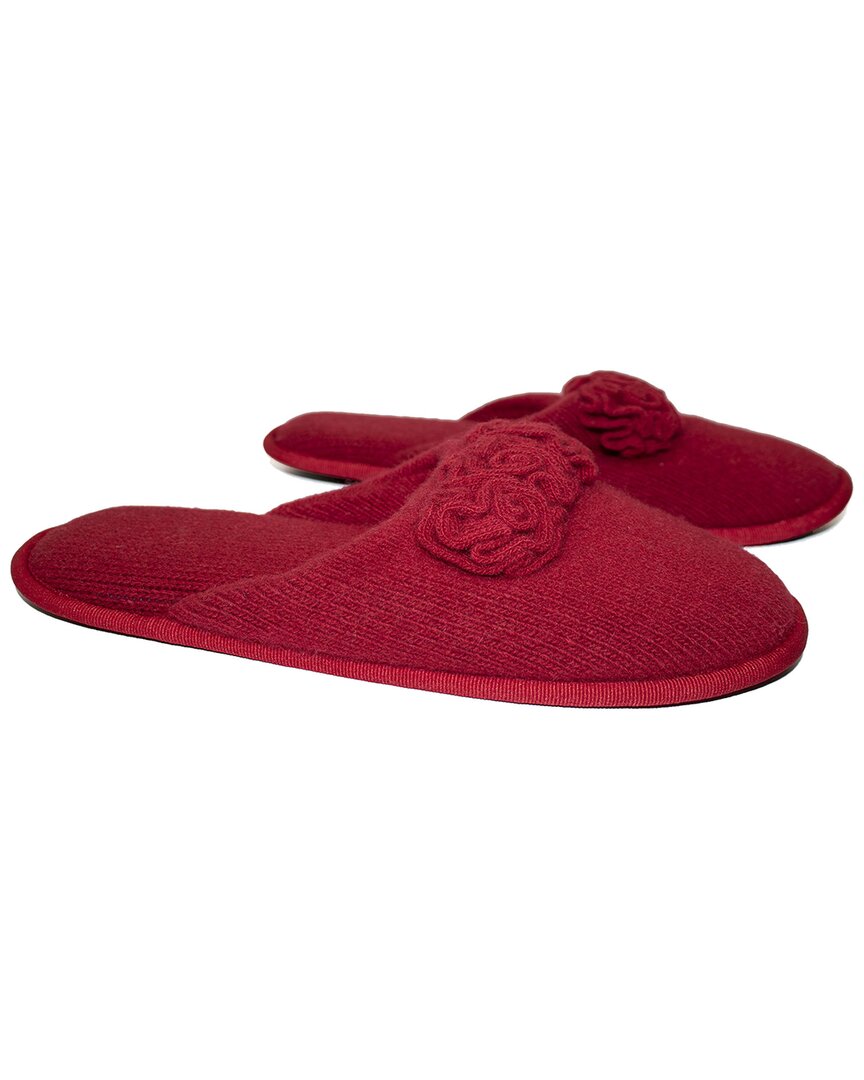 Portolano Ladies Plain Slippers In Red