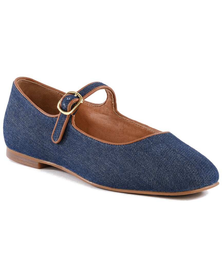 SEYCHELLES SEYCHELLES SHEA DENIM & LEATHER MARY JANE FLAT