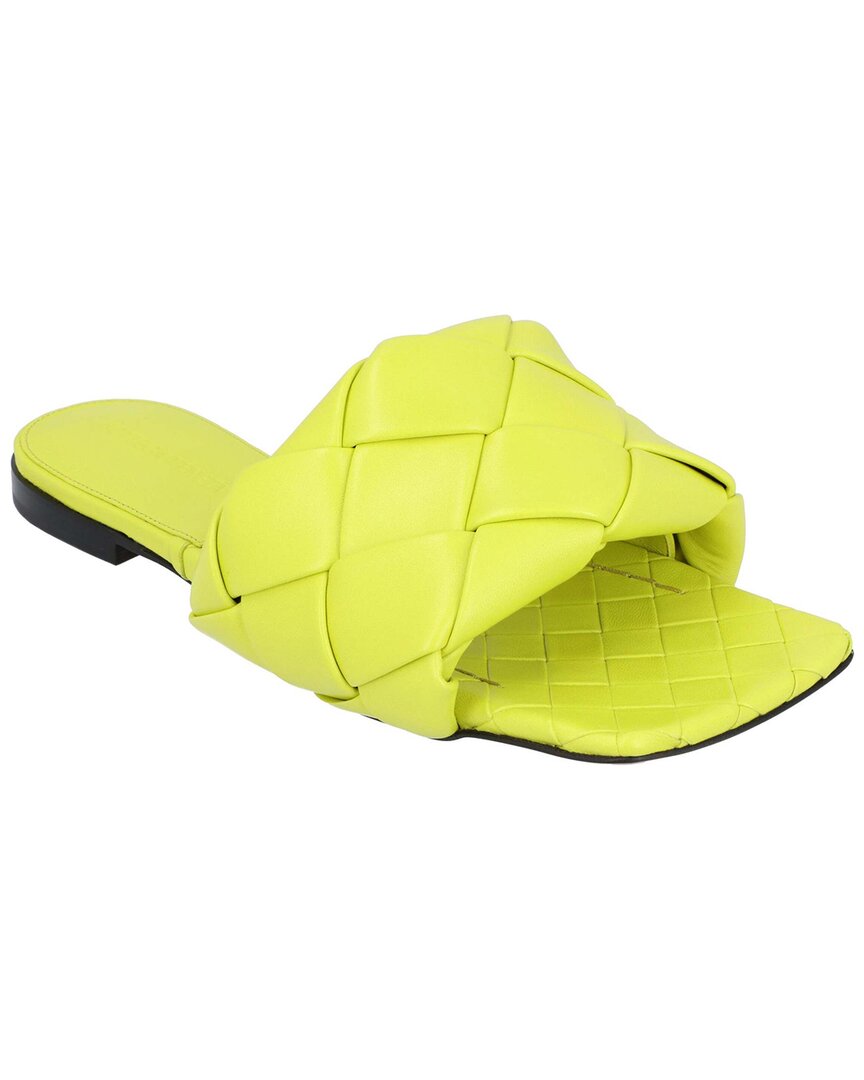Bottega Veneta Women's Leather Lido Flat Sandal (authentic Pre-loved) In Yellow