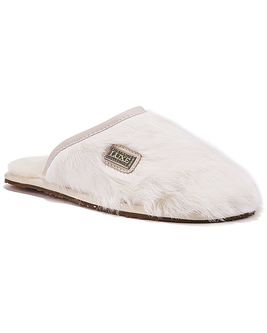 Australia Luxe Collective Heiress Leather Slipper In White
