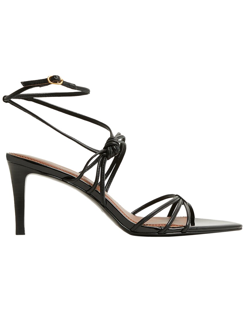 Reiss Georgina Leather Strappy Heel In Black