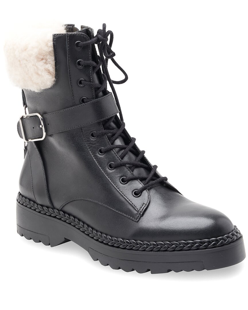 Bcbgmaxazria Helina Combat Bootie With Faux Shearling