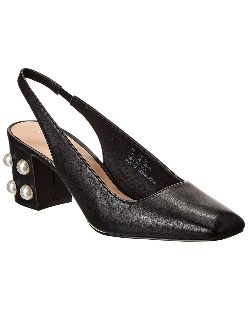 Stuart Weitzman Jute 60 Block Heel Slingback Pump In Black