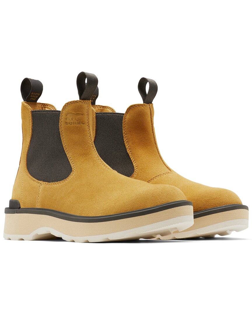 Shop Sorel Hi-line Suede & Leather Chelsea Boot In Yellow