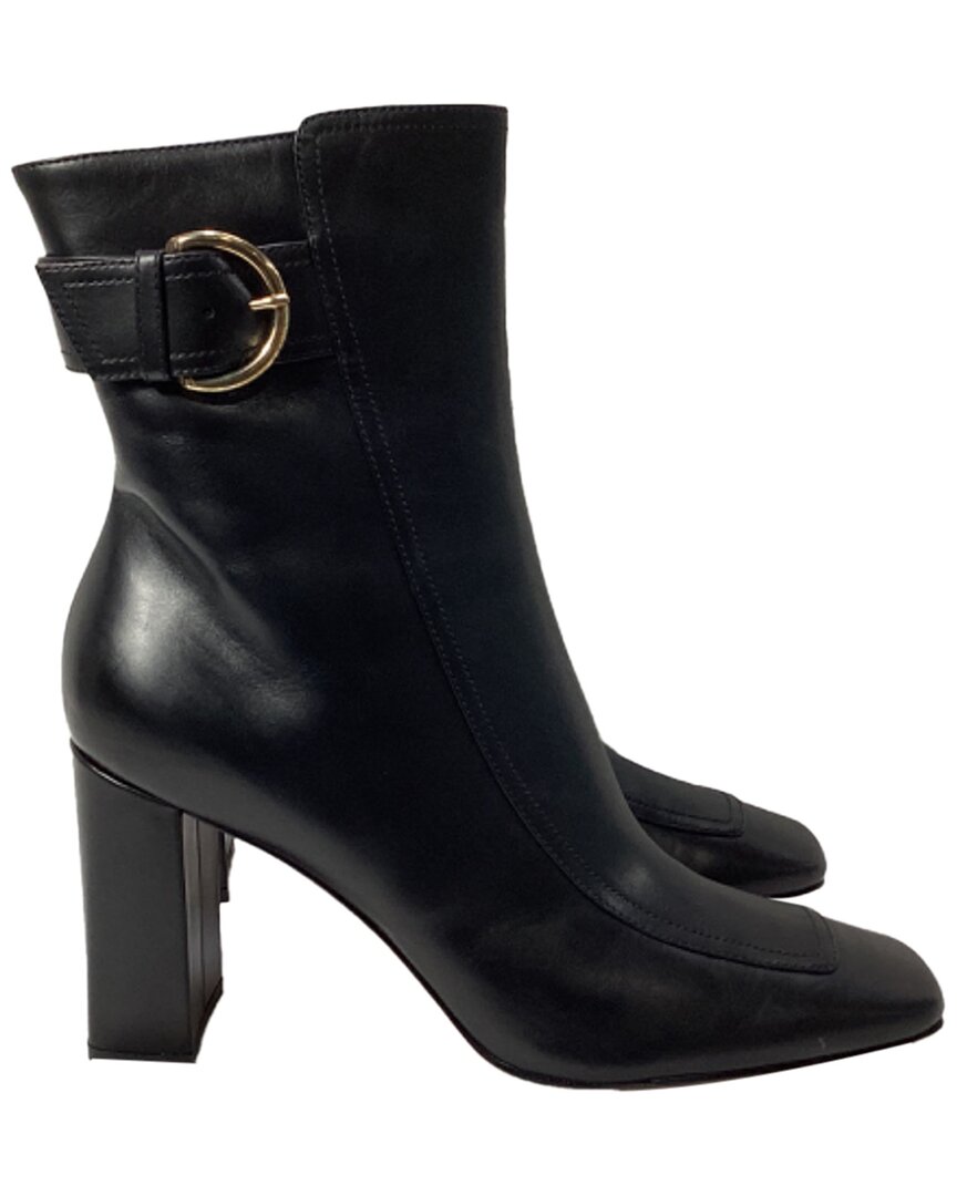 Gianvito Rossi Olsen Leather Ankle Boot