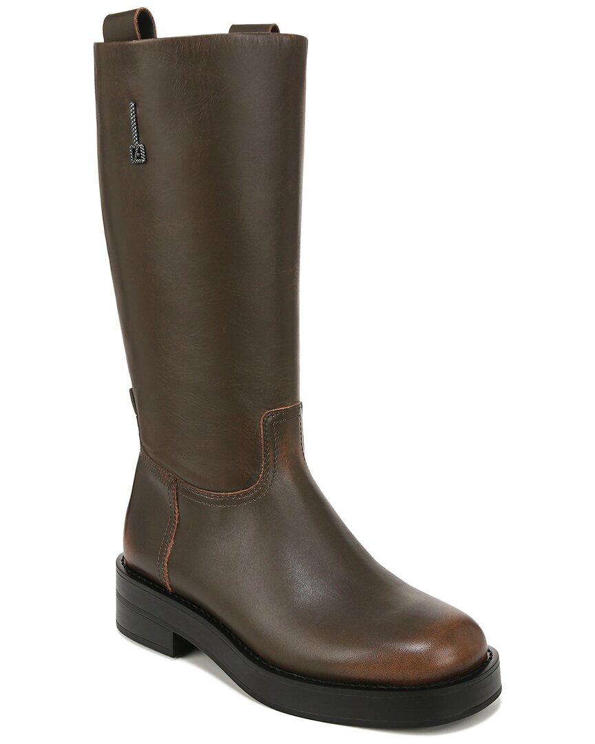 Franco Sarto Trevi Womens Leather Tall Knee-high Boots In Brown