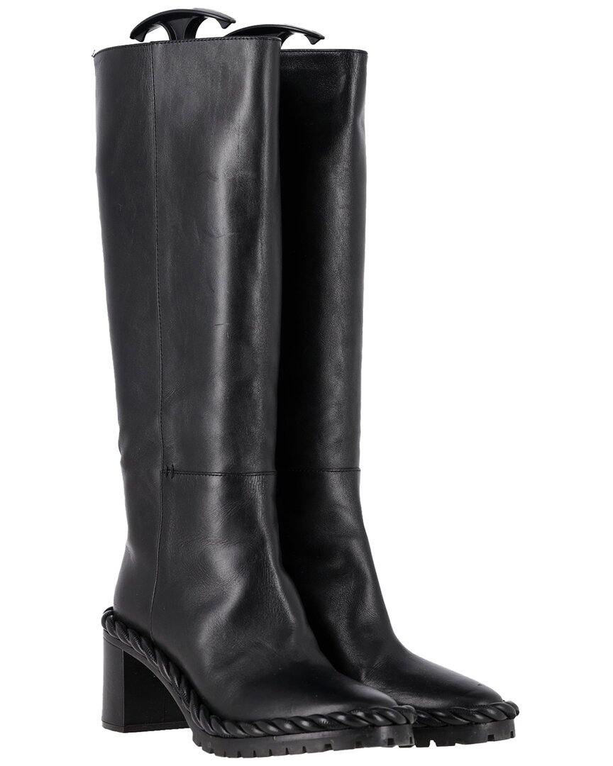 Valentino Garavani Valentino Women's Leather Rope Mid-calf Block Heel Boot, Size 38 (authentic  Pre-loved)