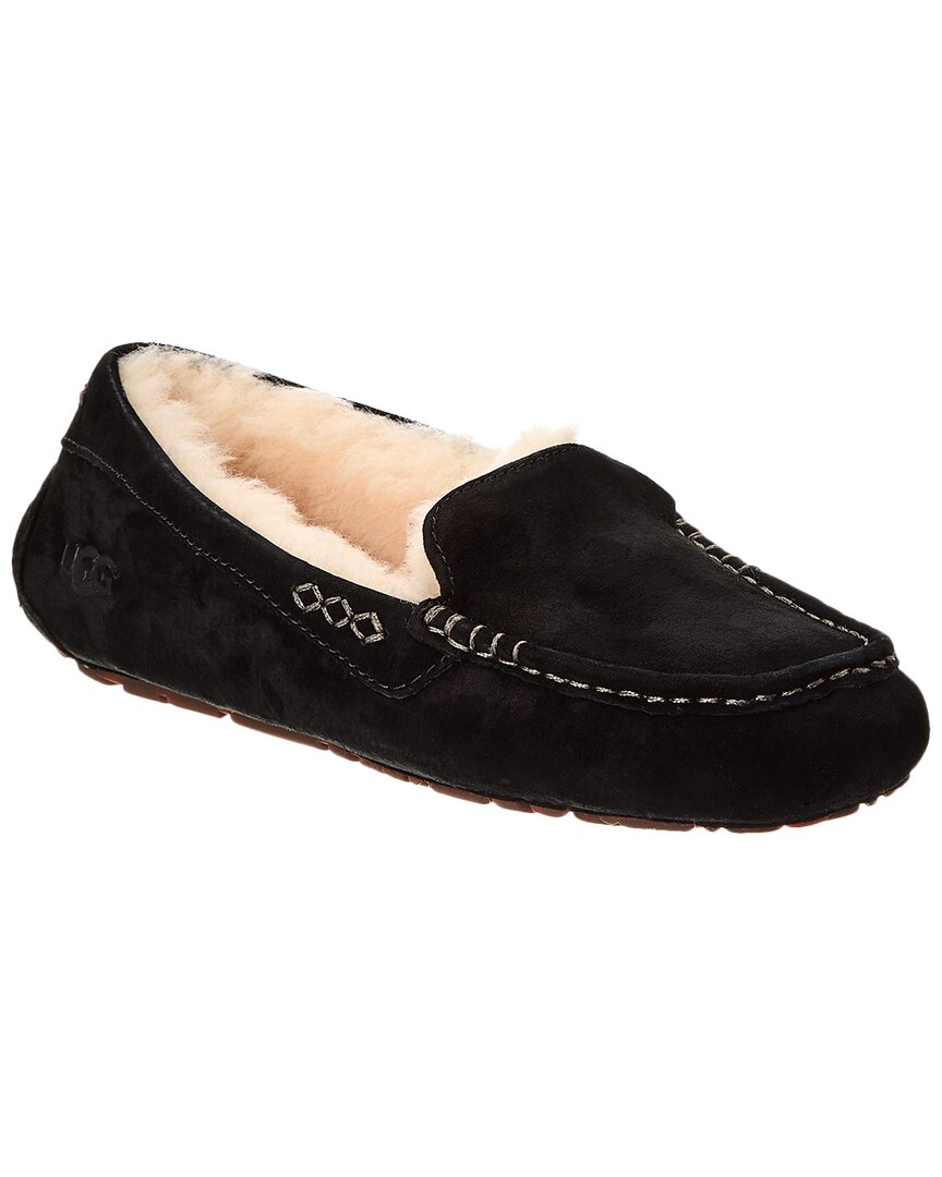 Ugg Ansley Womens Suede Slip On Loafers In Black