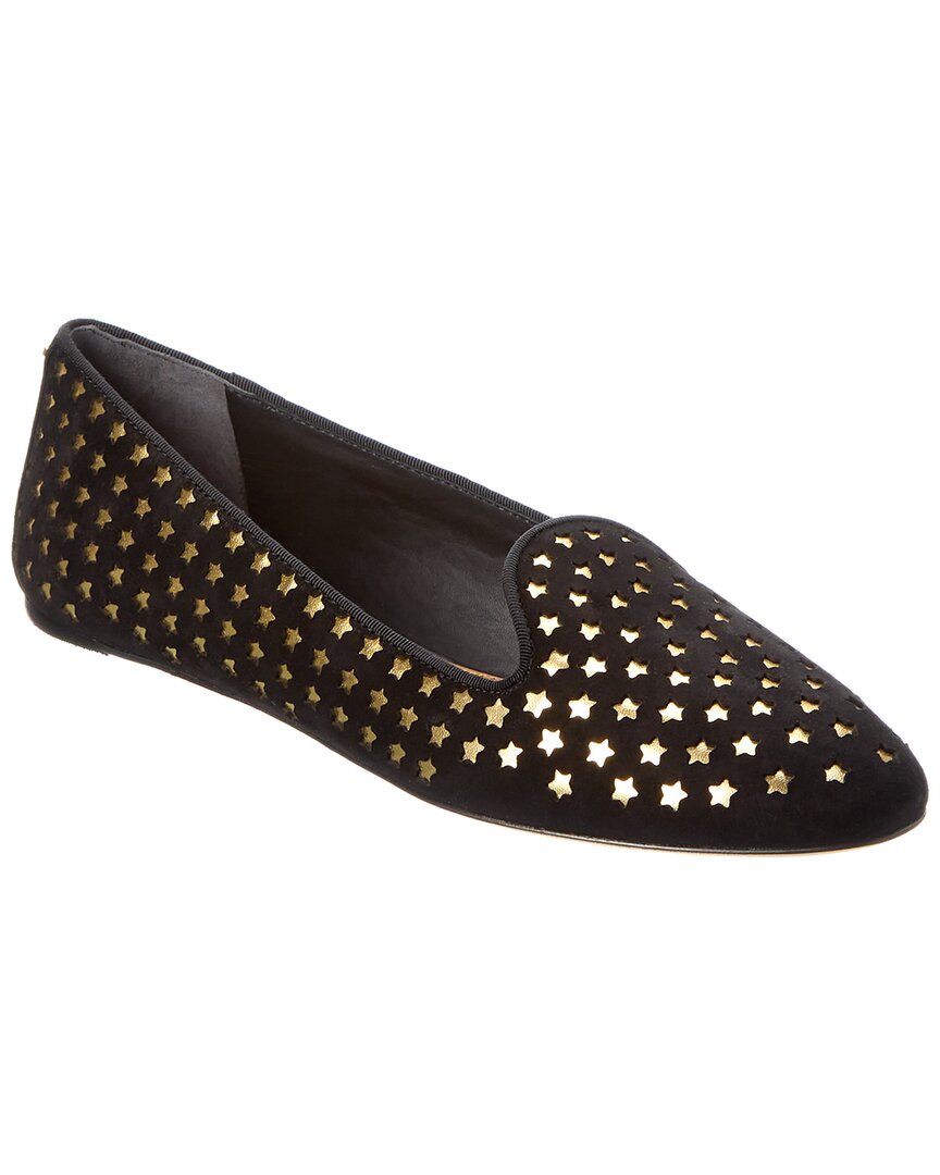 Tory Burch Olympia Star Suede Loafer In Black | ModeSens