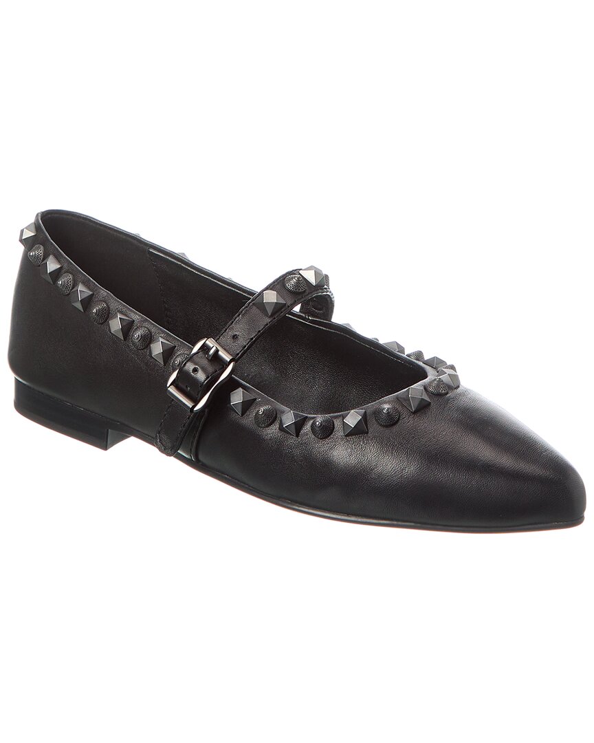 Ash Beatnik Mary Jane Black Flat Shoe In Black