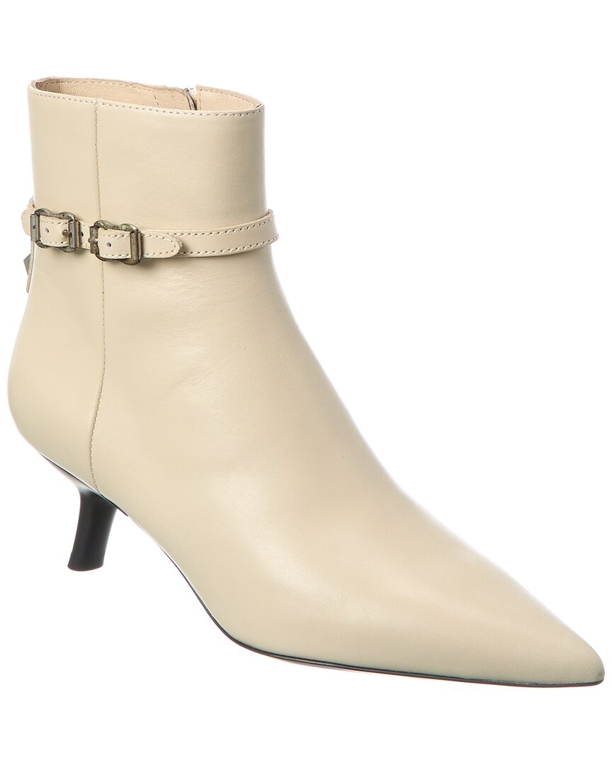 Ash Britney Leather Bootie In White