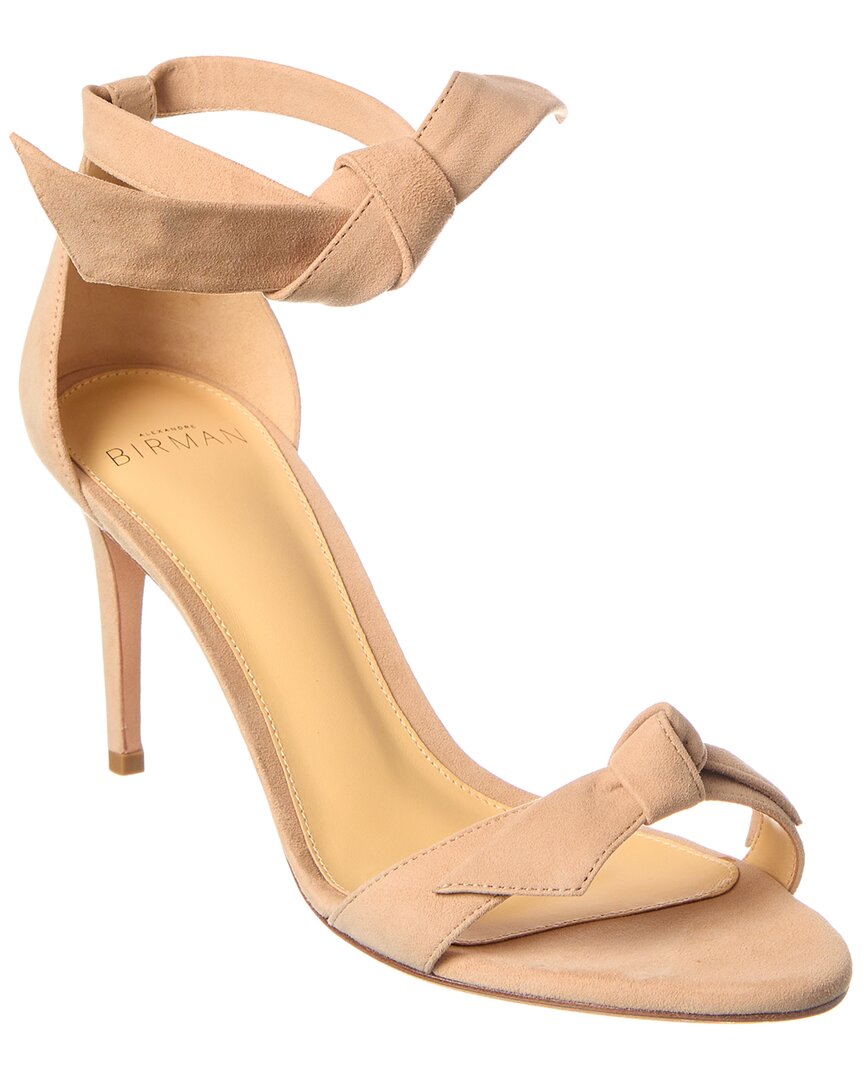 Alexandre Birman Clarita 75 Suede Sandal In Brown