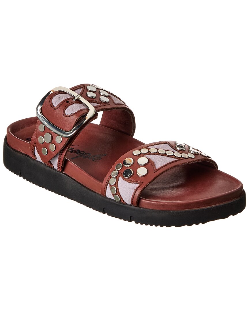 Free People Revelry Studded Slide Sandal In Brown