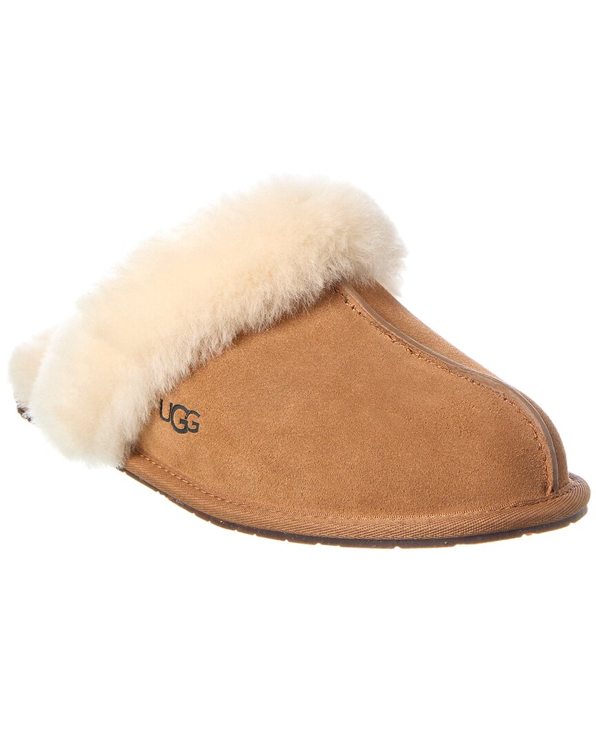 UGG UGG SCUFFETTE II SUEDE & SHEARLING SLIPPER
