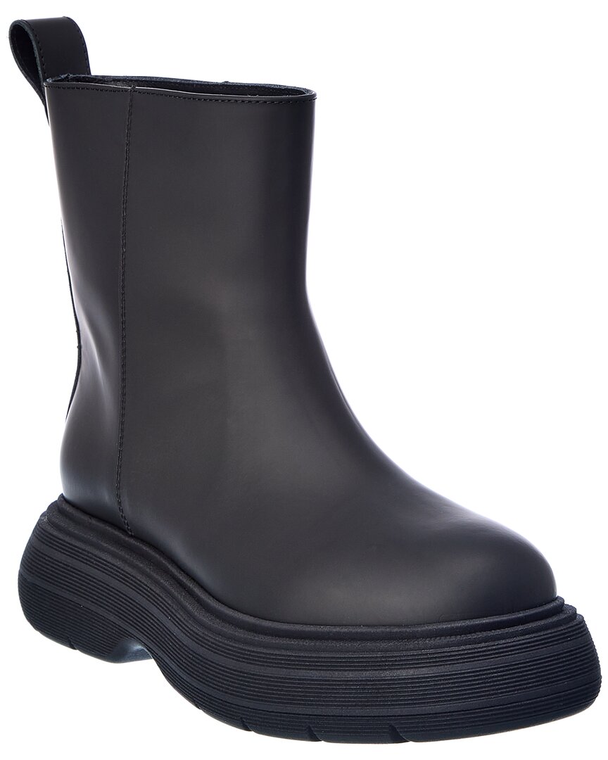 Shop Gia Borghini Marte Leather Boot In Black
