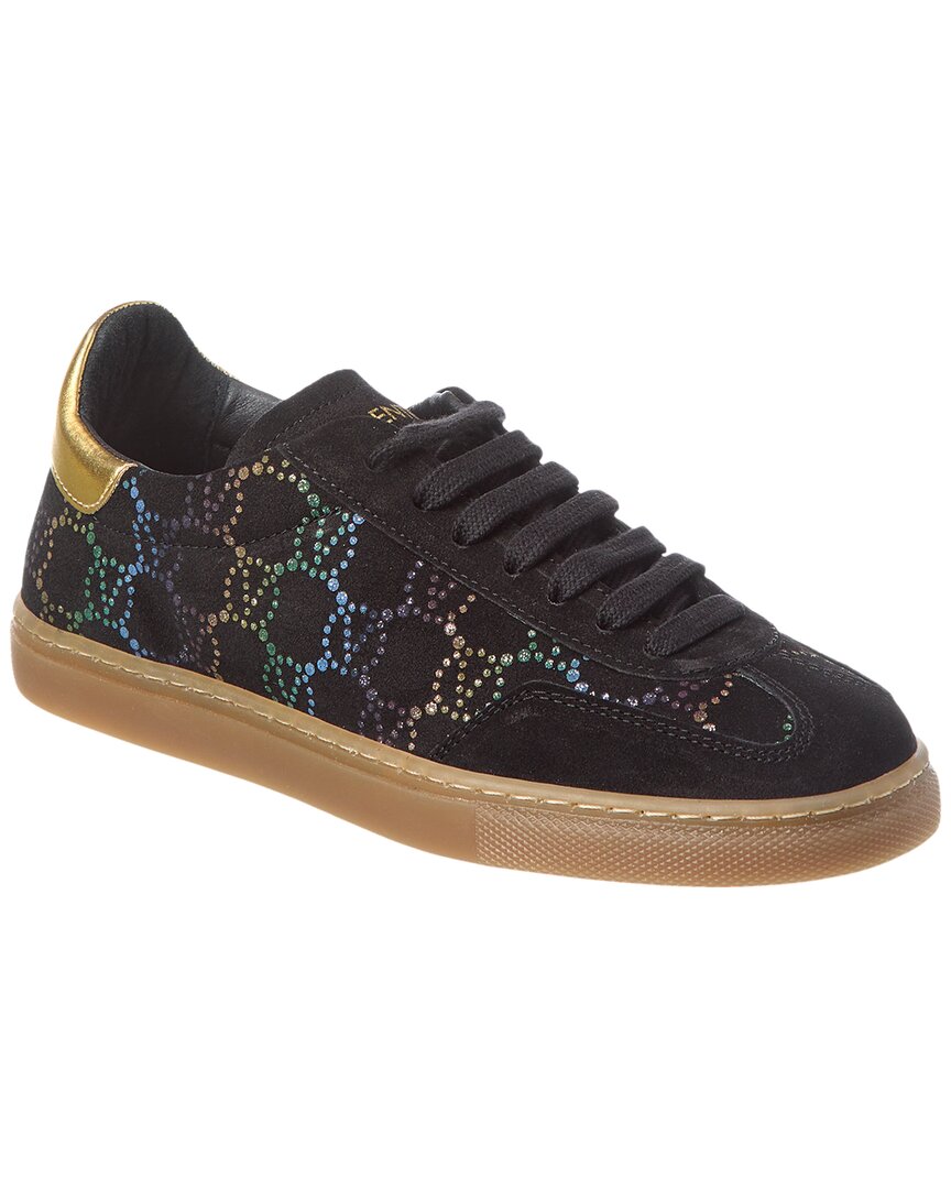 Valentino By Mario Valentino Giuditta Suede Sneaker In Black