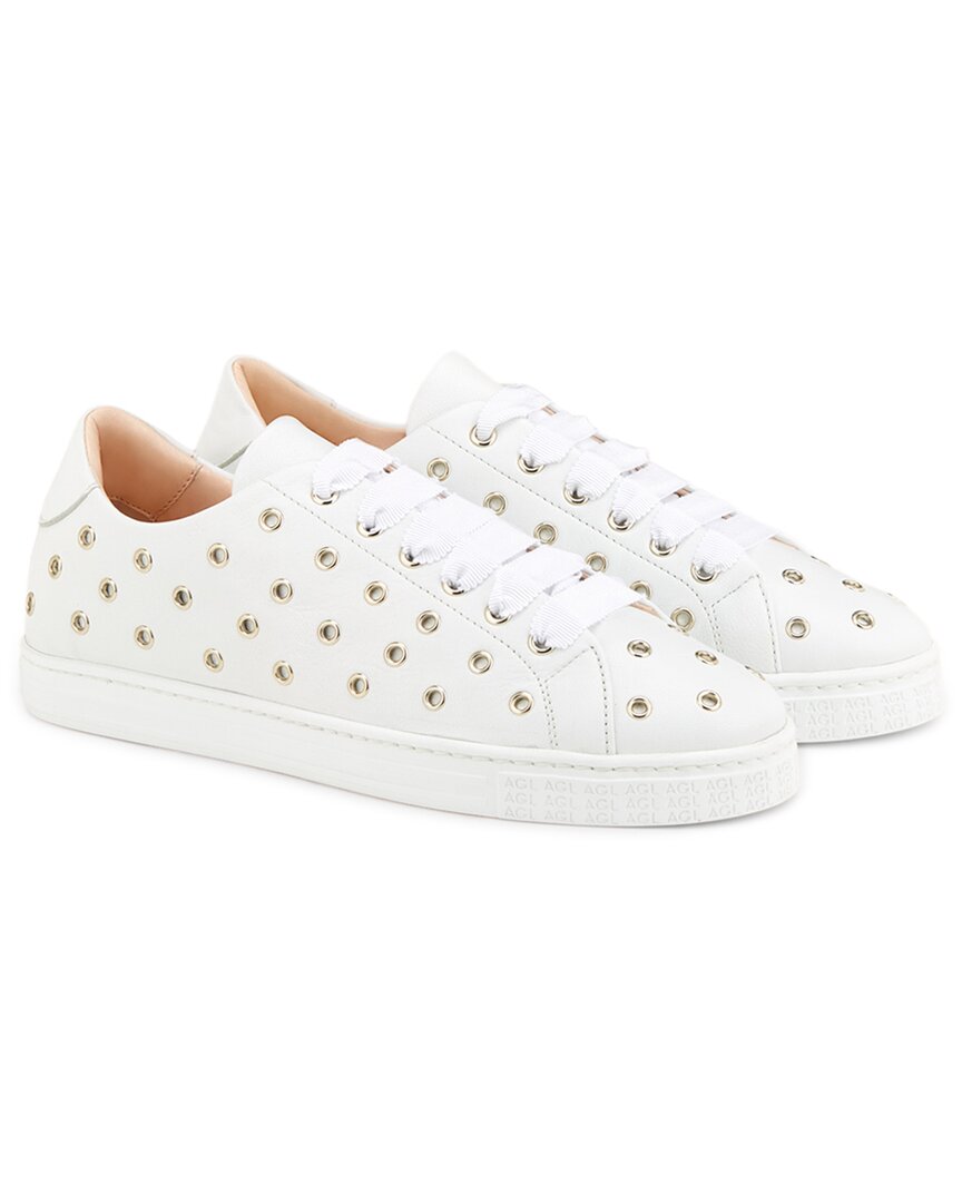 AGL ATTILIO GIUSTI LEOMBRUNI AGL TROTTER RING LEATHER SNEAKER