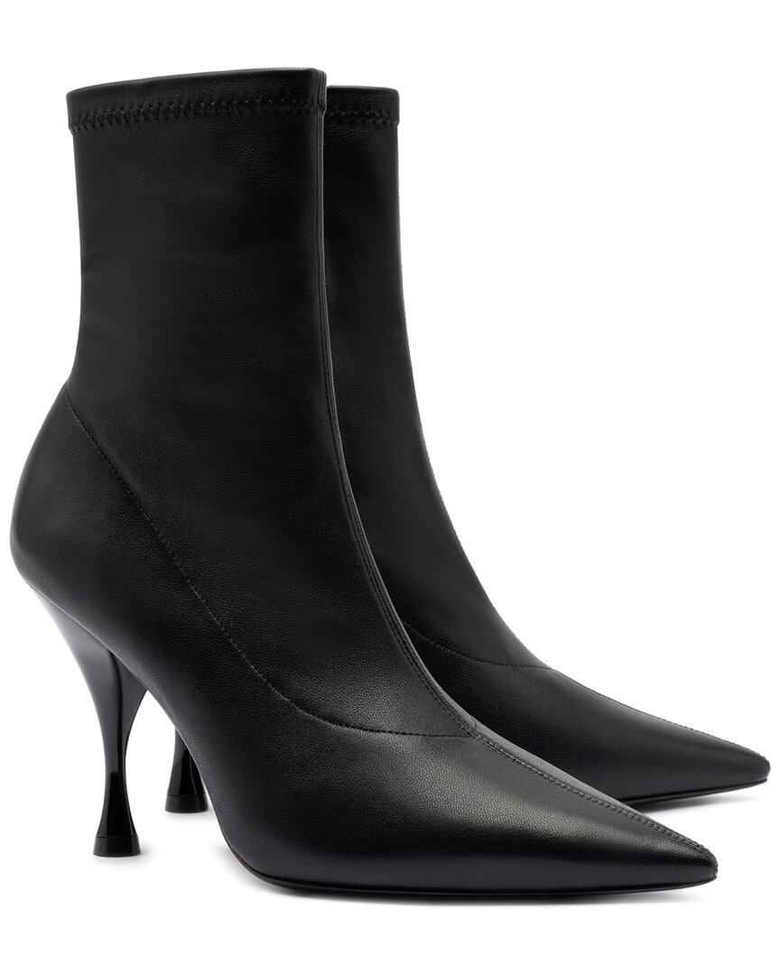 Larroude Larroudé Mini Georgia Leather Boot In Black