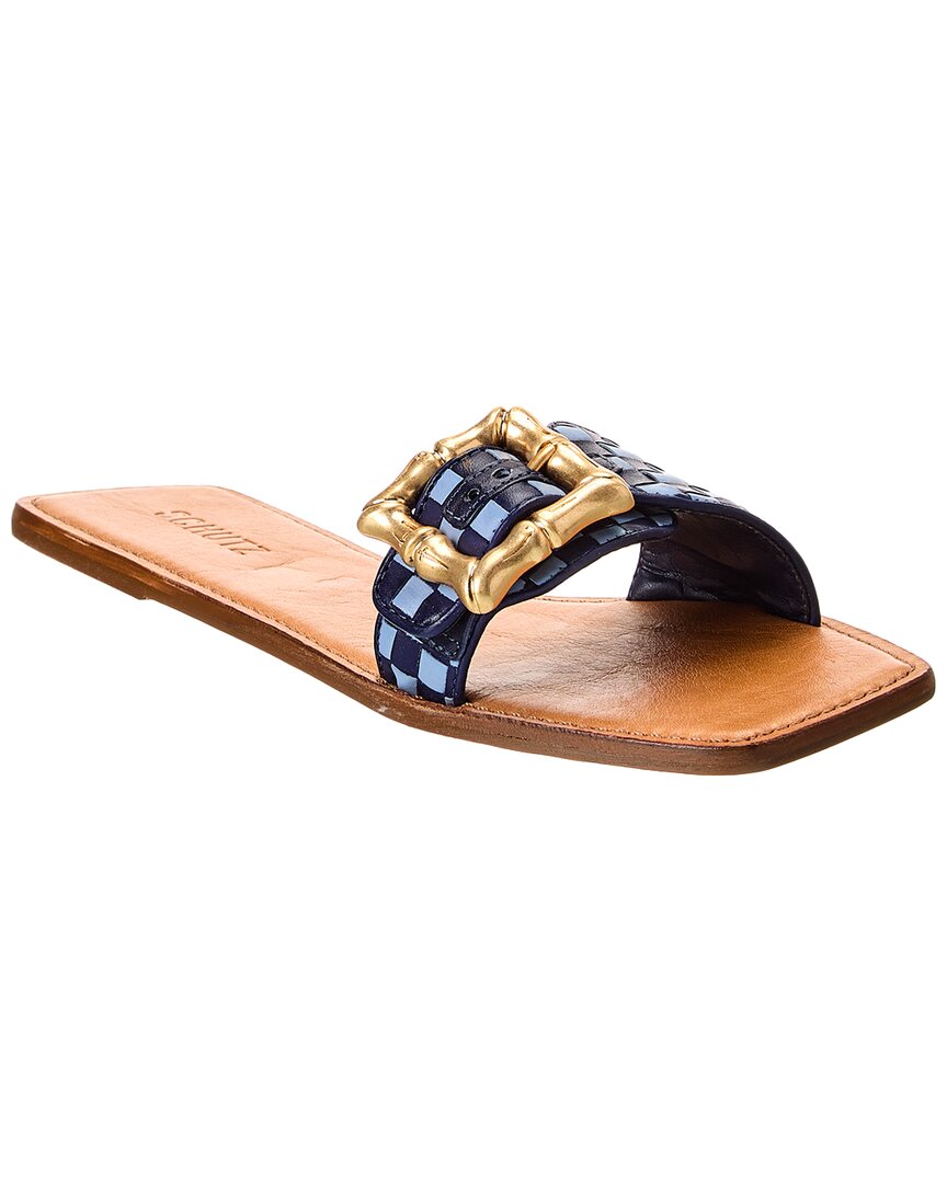 SCHUTZ SCHUTZ ENOLA WOVEN LEATHER SANDAL