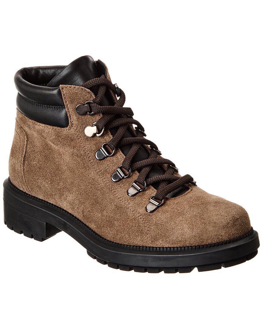 Aquatalia Liviana Weatherproof Suede Boot In Brown