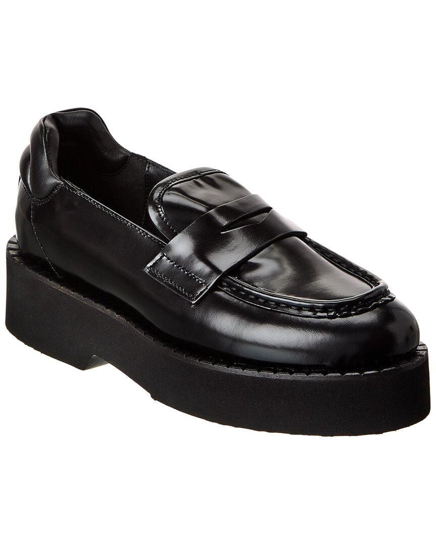 Aquatalia Malvina Weatherproof Leather Loafer In Black