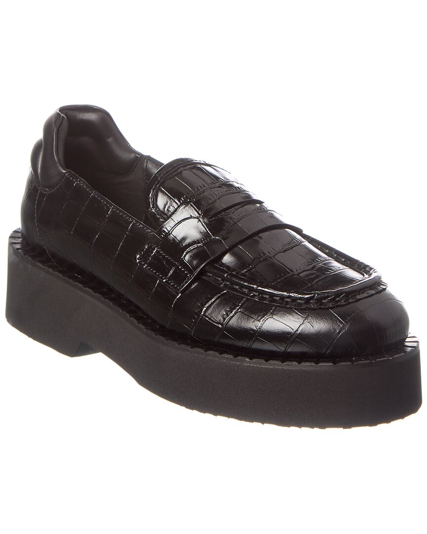 Aquatalia Malvina Weatherproof Leather Loafer In Black