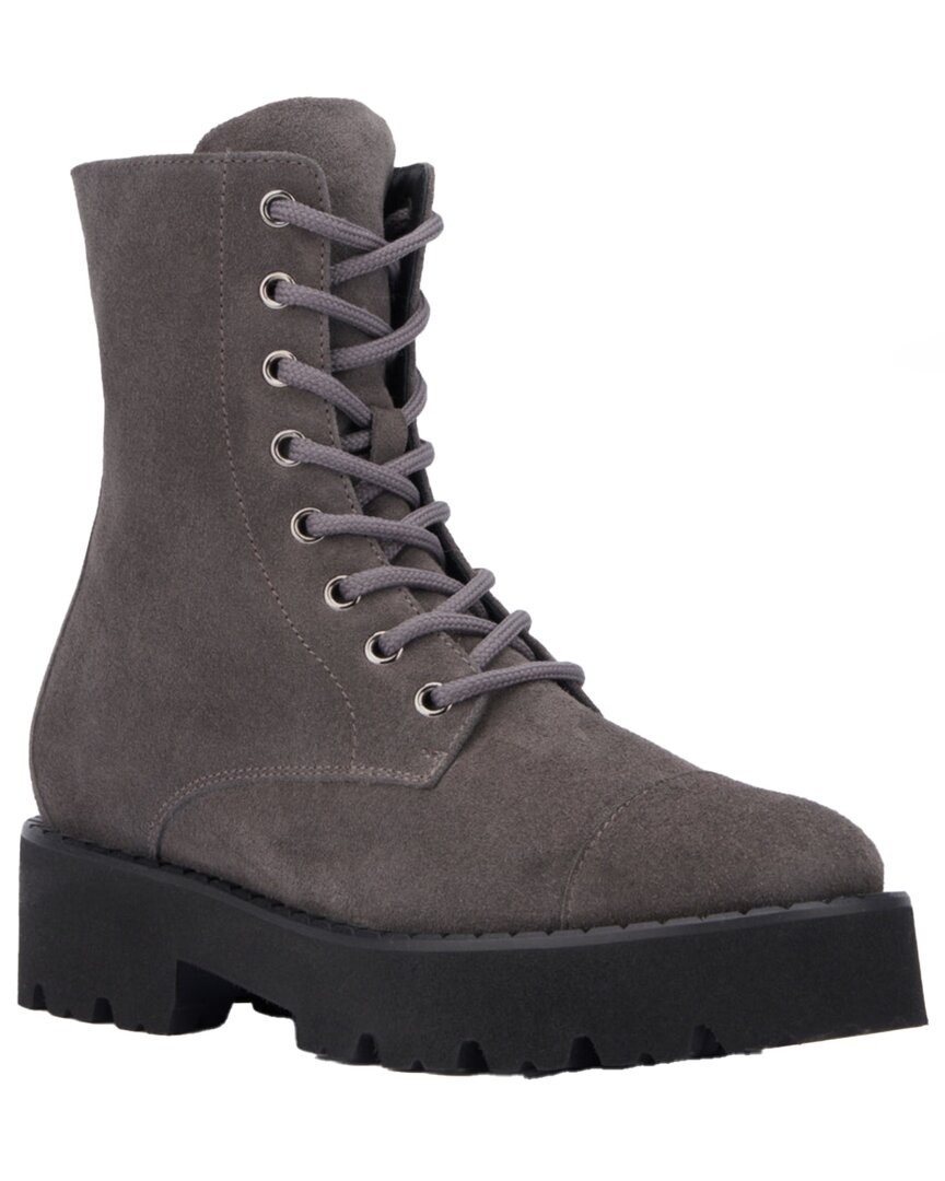 Aquatalia Savina Weatherproof Suede Boot In Grey