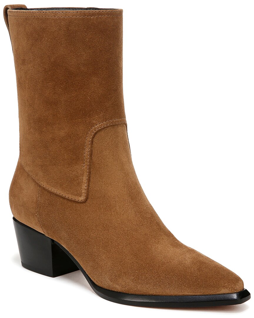 Vince Arlington Western Suede Ankle Boots In Brown