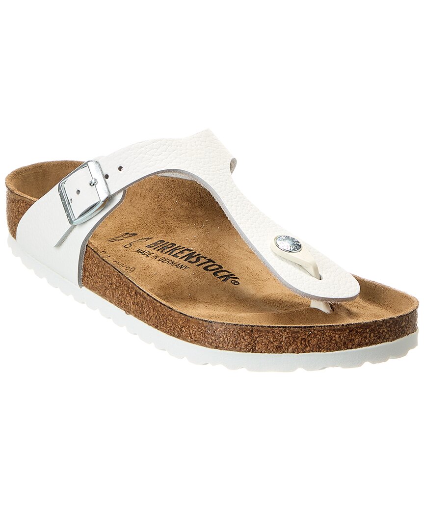 Birkenstock Gizeh Leather Sandal In White