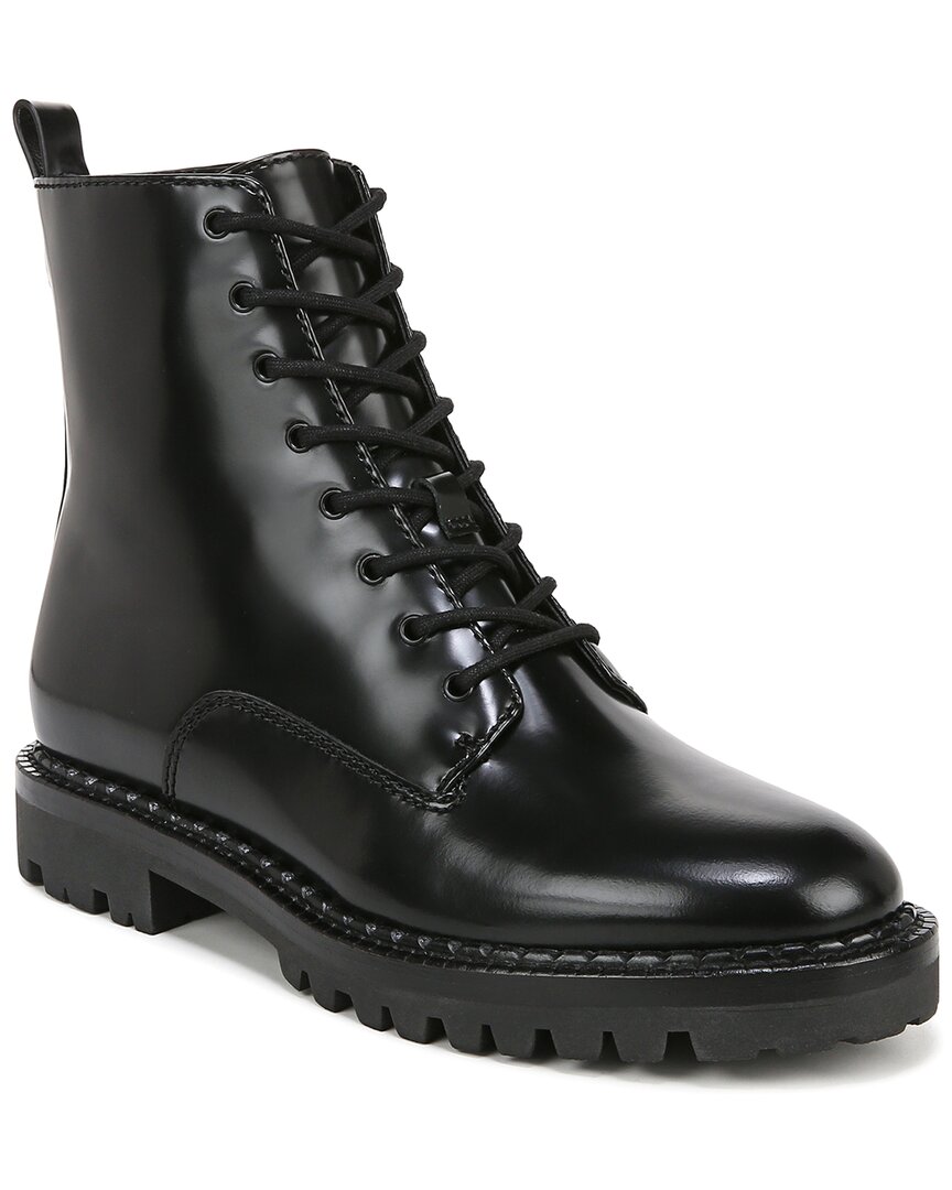 Vince Cabria Leather Lug Boot In Black