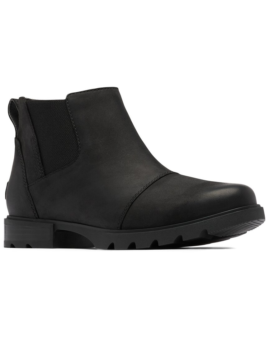 Sorel Emelie Iii Chelsea Waterproof Leather Boot In Black
