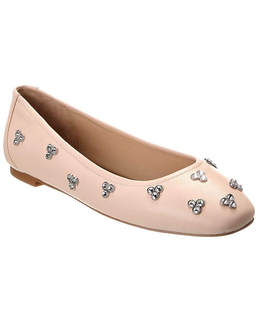 Stuart Weitzman Tammy Crystal Embellished Ballet Flat In Pink