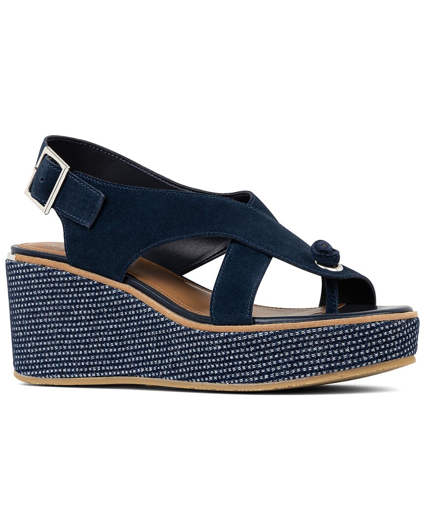 Donald Pliner Slingback Wedge Sandal In Blue