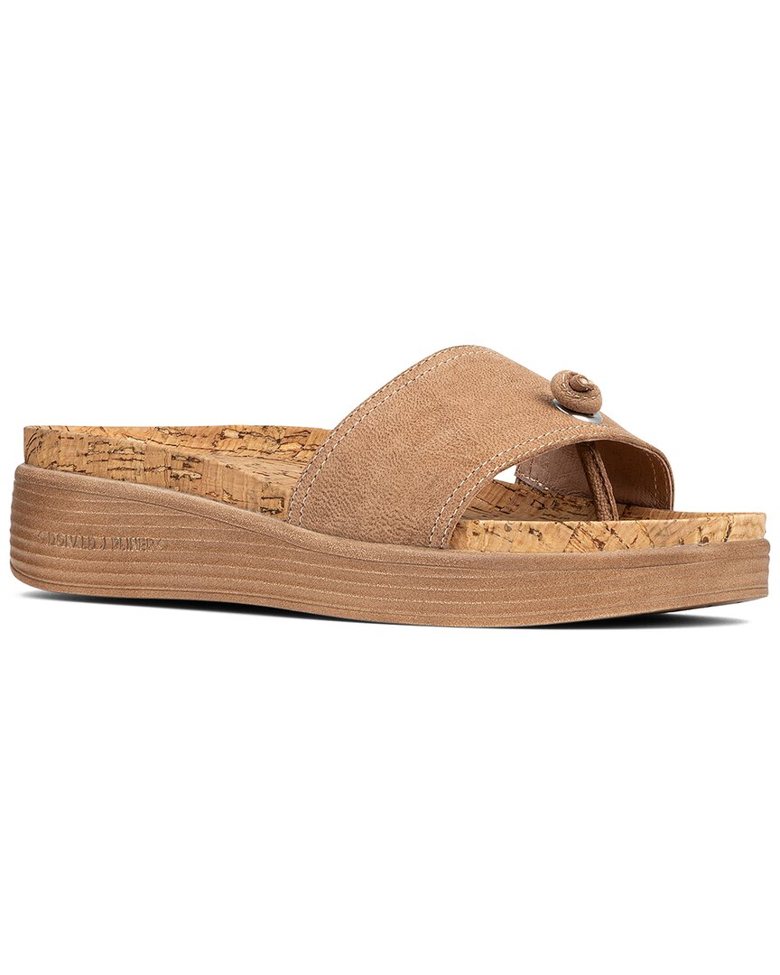 DONALD PLINER DONALD PLINER FARRAHSPAN LEATHER WEDGE SANDAL