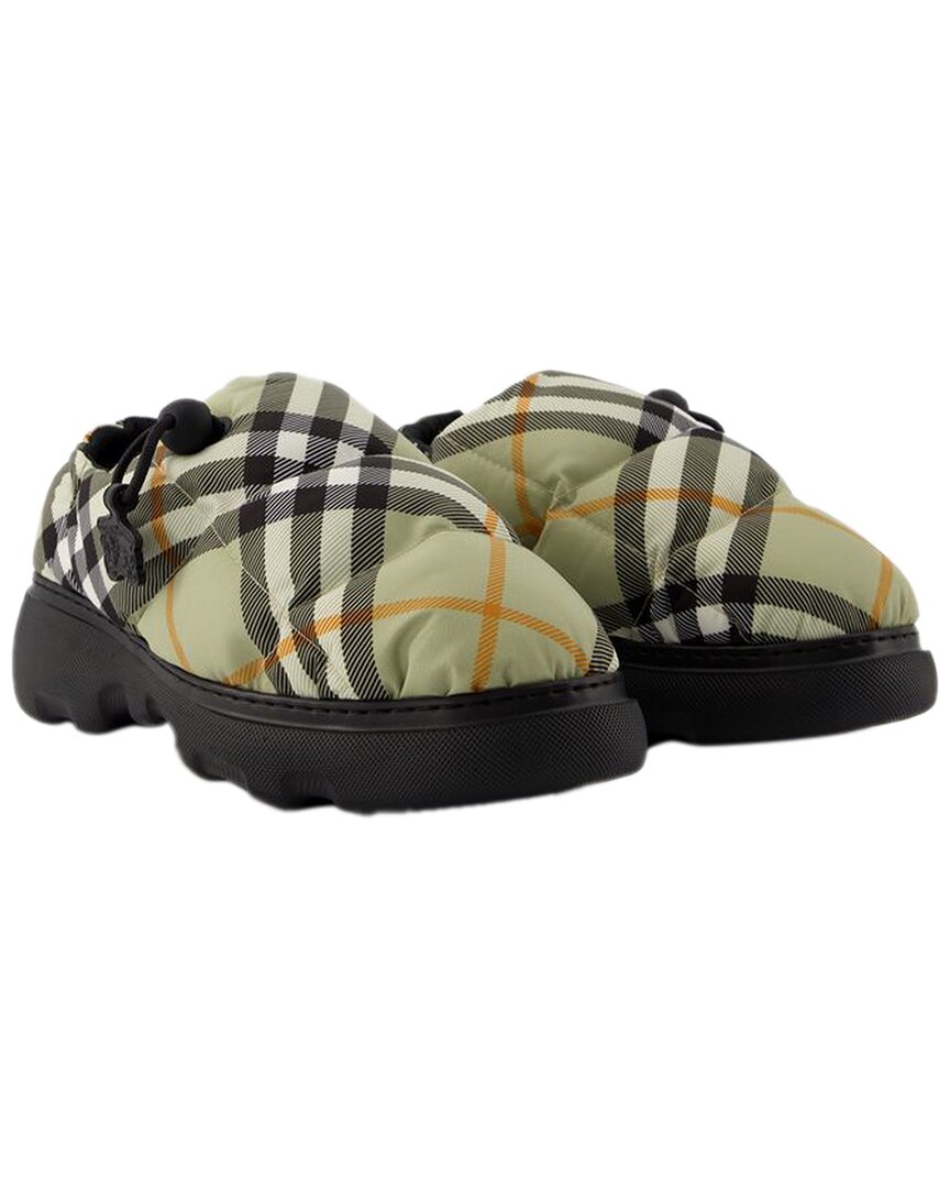Burberry Pillow' Light Green Polyamide Blend Slippers In Multi