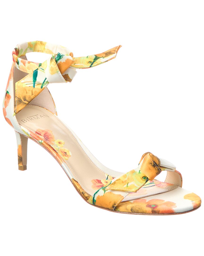Alexandre Birman Clarita 60 Satin Sandal In Yellow