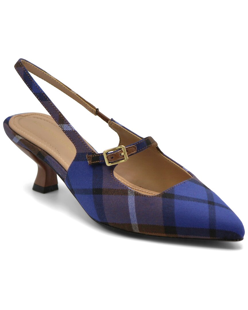 Adrienne Vittadini Women's Scooter Kitten Heel Plaid Pumps