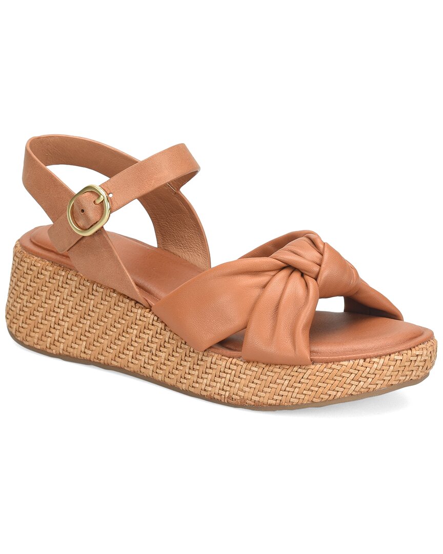 Söfft Farah Basketweave Platform Sandal In Brown