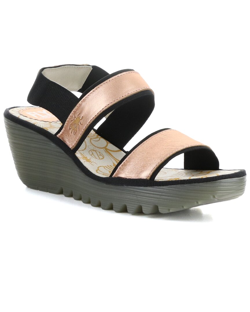 FLY LONDON FLY LONDON YACO LEATHER WEDGE SANDAL