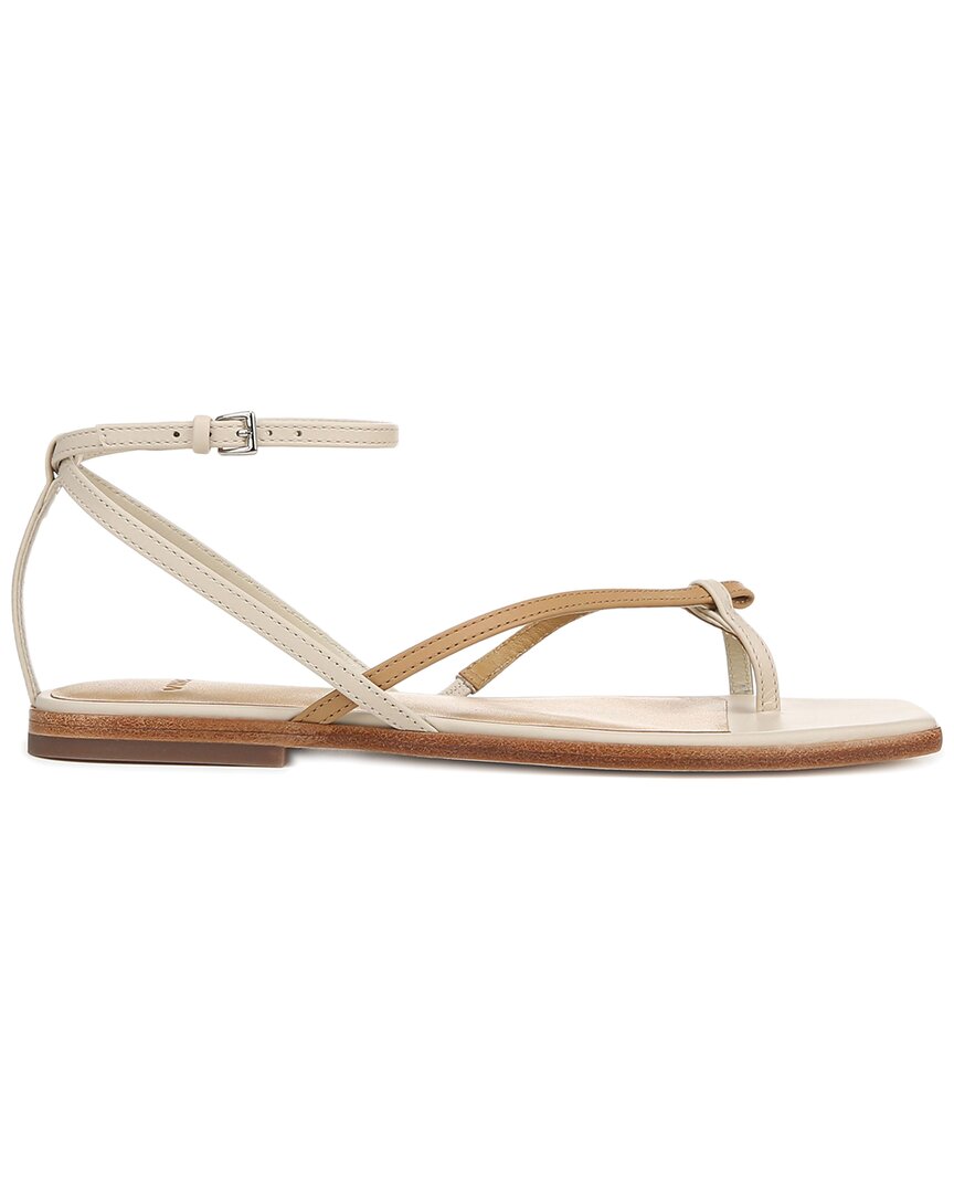 Vince Ali Leather Thong Sandal In Gold