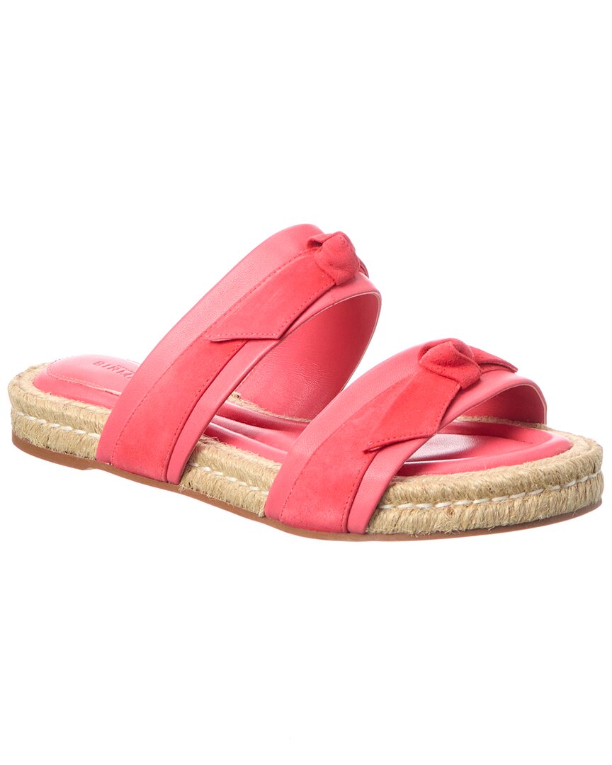 Alexandre Birman Clarita Leather & Suede Espadrille In Pink