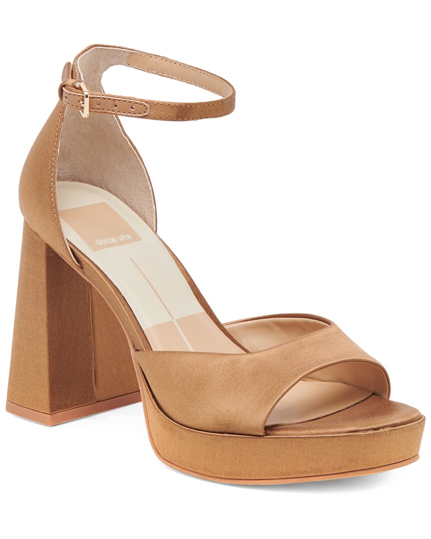 Dolce Vita Pandro Ankle Strap Platform Sandal In Brown