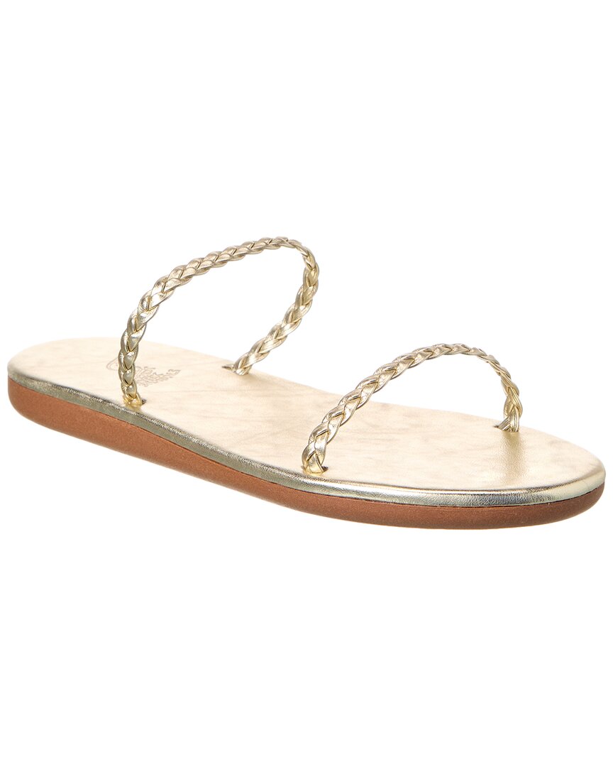 Ancient Greek Sandals Aprilia Leather Sandal In Gold