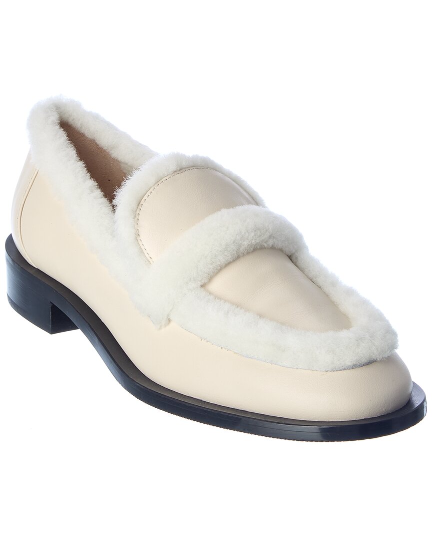 Stuart Weitzman Palmer Chill Leather Loafer In White